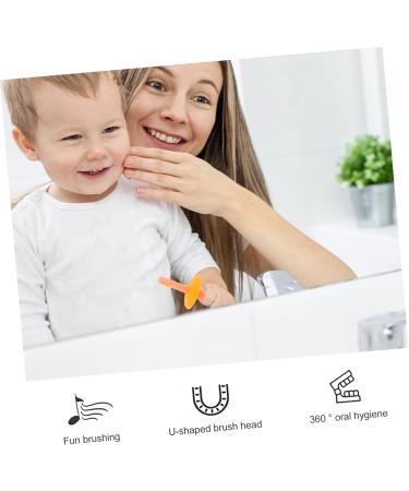 Minkissy Silicone Baby Toothbrush Set | Childrens Toothbrush with Banana Bite Ring | Premium Mouth Protection & Cleaning Gel Pink - Buy Online on GoSupps.com