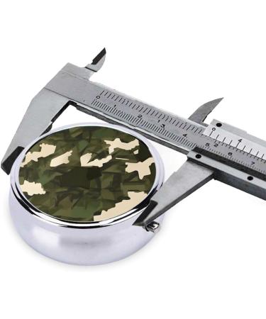 Army Camouflage Round Pill Box Organizer - 3 Compartment Travel Pill Box - Portable Black Storage for Medications - Buy Online on GoSupps.com