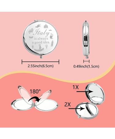 Italy Travelers Gifts Italy is Always A Good Idea Compact Mirror for Italy Lover Travel Gift (Italy is Always) - Buy Online on GoSupps.com