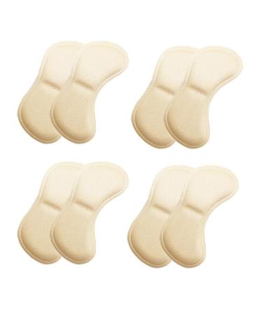 4 Pairs Heel Insoles Pads Patch Pain Relief Cushion Feet Care Heel Adhesive Back Sticker Shoes Insert Insole (Color : 4 Pairs Beige)