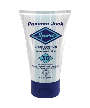 Panama Jack Sport Sunscreen Lotion - SPF 30 Broad Spectrum UVA/UVB Protection Non-Greasy PABA Paraben Gluten & Cruelty Free 3 FL OZ (Pack of 2) - Buy Online on GoSupps.com
