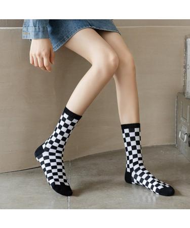 Akamas Women s Colorful Checkered Socks - Funny Breathable Cotton Crew Socks Warm Everyday Sports Socks Size 35-41 - Perfect Gift! - Buy Online on GoSupps.com