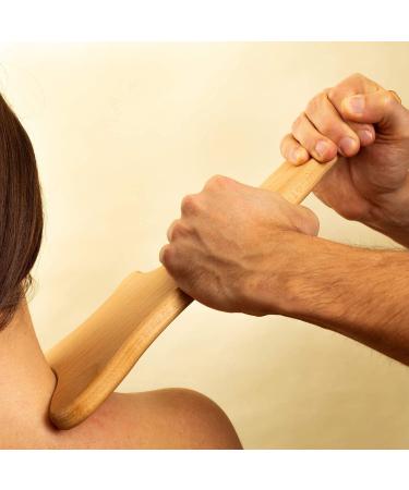 Mr. Woodware Professional Wood Paddle for Lymphatic Drainage & Anti-Cellulite Massage - 33.5 x 16.3 cm GUA-SHA Tool for Soft Tissue Therapy - Recommended by Professionals - Buy Online on GoSupps.com