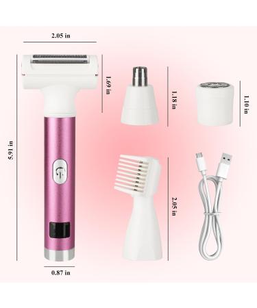 Beanify 2024 Led Display Electric Razor Beauty Women's Wet & Dry Electric Shaver Painless 4 in 1 Painless Body Razors Cordless 3-Blade Ladies Shaver for Legs Arm Underarms Bikini Purple Pink - Buy Online on GoSupps.com