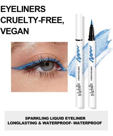 LXZJJM Professional Pearlescent Glitter Liquid Eyeliner - Long-Lasting Waterproof Cruelty-Free and Vegan Smooth and Easy to Apply (05 0.7g/0.025OZ) - Buy Online on GoSupps.com
