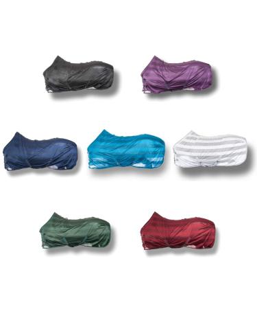 RL24 - Flying ceiling for horses Basicline |Effective protection against insects |Eczema ceiling with adjustable cross ceremony |breathable & hard -wearing |Horse ceiling in silver |125cm silver 125cm