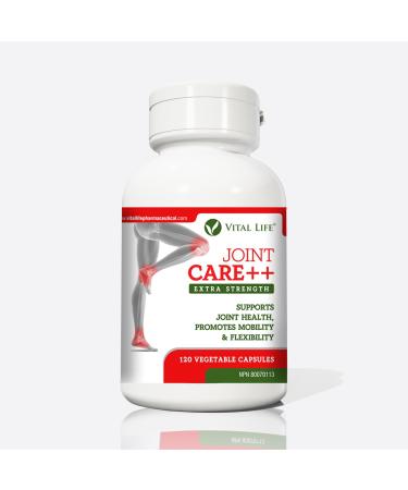Vital Life Joint Care++ Extra Strength Joint Supplement - Antioxidant-Rich Joint Pain Relief Supplements with Turmeric for Osteo Joint Ease - 120 Vegan-Friendly Capsules