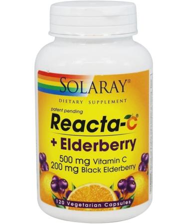 Solaray Reacta-C with Black Elderberry - 120 VegCaps for Immune Support - Buy Online on GoSupps.com