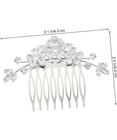 Beaupretty Bride Wedding Hair Comb bangs flower hair side hair bridal side hair clip pearl bridal side combs bride bride headdress bridesmaid Bar mitzvah wedding Flower Side Comb - Buy Online on GoSupps.com