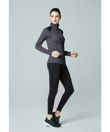 TSLA Women's Quarter Zip Pullover | Quick Dry Long Sleeve Workout Top | Lightweight Athletic T-Shirt | Charcoal Small - Buy Online on GoSupps.com
