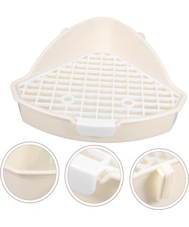 BESPORTBLE Rabbit Triangle Toilet Indoor Bunny Potty Tray Guinea Pig Potty Pet Cage Abs White 25.00X19.00X10.00CM White - Buy Online on GoSupps.com