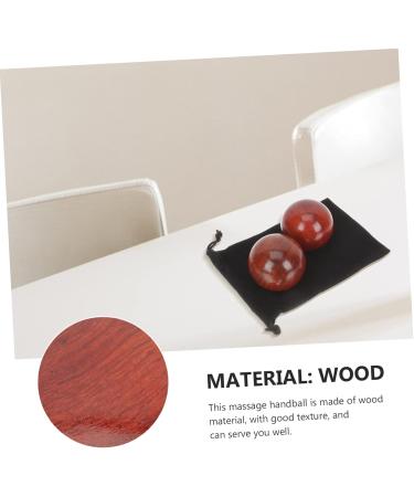 Lurrose 4-Piece Wooden Baoding Fitness Balls Set - Chinese Massage Tools for Finger Exercise & Health | 5cm Peanut Balls - Buy Online on GoSupps.com