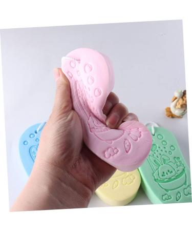 Healeved 4pcs Bath Sponge Set - Portable Baby Body Scrubber & Shower Tool - Child Household Bath Accessory - Sponge Brush 13x7cm - Buy Online on GoSupps.com
