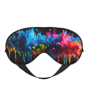 Paint Splatter Backdrop Print Unisex Sleep Mask Double-Sided Eye Mask Ideal for Sound Sleep and Skin Care