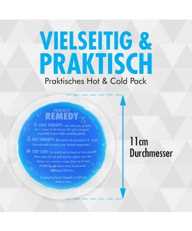 Perfect Remedy Cooling Pads - Reusable Gel Packs for Pain Relief | Injury Recovery & Heat Compresses - Ideal for Knees Back Neck & Ankle (Blue Round) - Buy Online on GoSupps.com