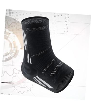 FRCOLOR Silicone Ankle Sleeve Socks - Achilles Tendon Support & Arch Braces for Men | Fake Soccer & Football Protective Gear | 24x10cm Black - Buy Online on GoSupps.com