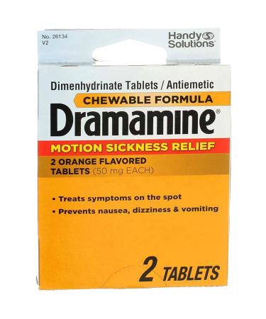 Dramamine 2ct Tablets - Relieve Motion Sickness | Navajo Manufacturing | International Shipping Available - Buy Online on GoSupps.com