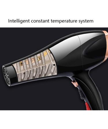 1800W Professional Hair Dryer With Air Nozzle Ionic Salon Powerful Hairdryer AC Motor Fast Blow Dryer With 3 Heat 2 Speed Cool Shot Long Cable Quiet Powerful Quick Drying for Home Salon Men Women Gold - Buy Online on GoSupps.com