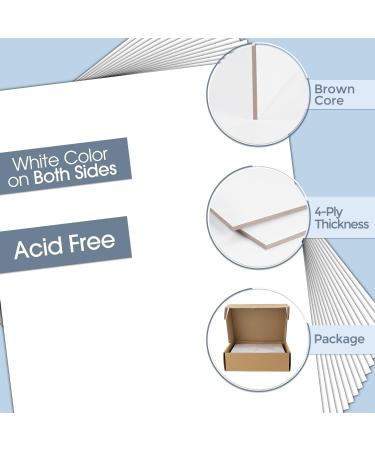Golden State Art Pack of 100 8x10 White Backing Boards - Acid Free, 4-Ply, Signature Friendly - Ideal for Photos, Events, Frames & Prints - Set of 100 - Buy Online on GoSupps.com