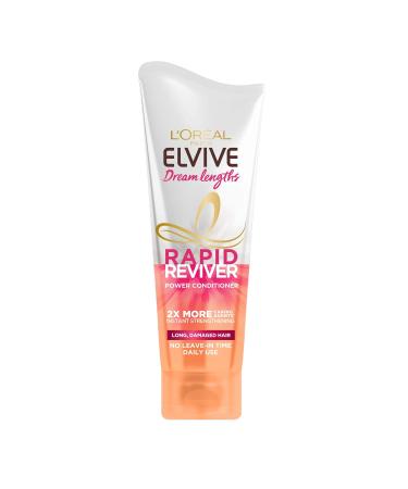 L'Oreal Paris Elvive Dream Lengths Rapid Reviver Power Conditioner Nourishing & Strengthening Treatment Enriched with Castor Oil For Long Damaged Hair 180ml Rapid Reviver Conditioner