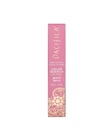 Pacifica Beauty Guava Berry Color Quench Tinted Lip Balm - Moisturizing Vegan Lip Care with Coconut Oil, Cocoa Seed Butter, and Vitamin E - Talc, Mineral Oil, and Paraben Free - 0.15 Ounce - Buy Online on GoSupps.com