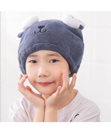 2-Piece Dark Blue Microfiber Hair Towel Set | Quick Drying Soft Hair Turban & Bathing Hat | Absorbent Hair Dryer Cloth for Fast Drying - Buy Online on GoSupps.com