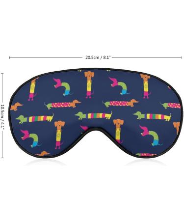 Colorful Dachshund Dog Sleep Mask - Adjustable Blindfold for Sleeping, Travel, and Naps - Buy Online on GoSupps.com