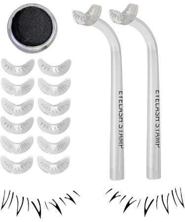 Lower Eyelashes Stamp Eyelash Stamps Tool Realistic Bottom Eyelash Stamp for Lasting Lashes Everyday Natural Face Look Supplies for Dating Home Traveling Transparent - Buy Online on GoSupps.com