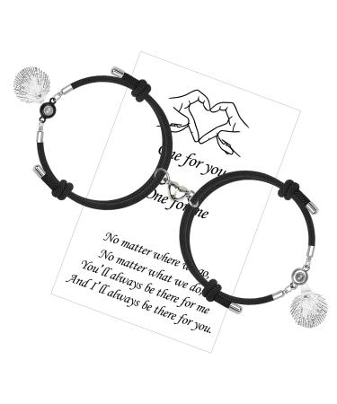 Lucifur couple bracelet with projection stone magnetic hardship 100 voice I love you bracelet mutual attraction Valentine's day gift black