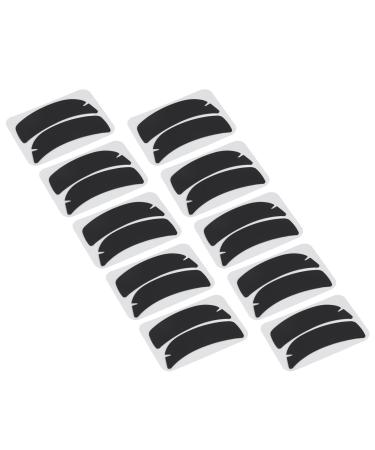 10 Pairs Reusable Silicone Eyelash Extension Patches with Flexible Notch Under Eye Gel Pads for Eyelash Perming and Extensions Suitable for Beauty Salons (Black)