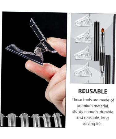 1 Set Nail Extension Set Fake Acrylic Nails Extension Dual Nail Builder Dual Ended Brush Clear Fake Nail Tips Fake Nails Artificial Nails Nail Molds Nail Kit Manicure Model Plastic - Buy Online on GoSupps.com