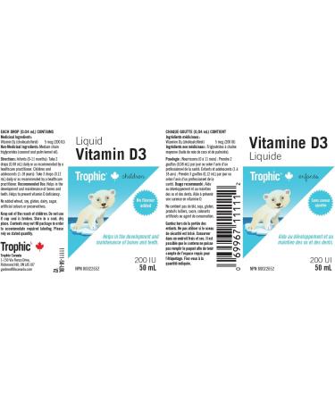 Trophic Vitamin D3 (Liquid) Kids 50ml - Buy Online on GoSupps.com