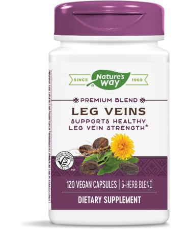 Nature's Way Leg Veins Premium Blend - 120 Vegan Capsules for Healthy Circulation - Buy Online on GoSupps.com