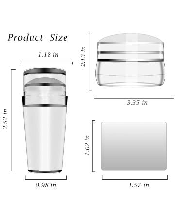 4-Piece Nail Art Stamper Kit | Silicone Clear Stamps & Scraper | DIY Manicure Tools for French Nail Design - Buy Online on GoSupps.com