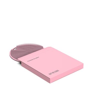 Boie USA Flat Body Scrubber - Soft Silicone Exfoliating Shower Brush Antimicrobial Loofah Replacement for All Skin Types - Pink - Buy Online on GoSupps.com