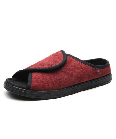 KXSM Women's Diabetic Sandals Adjustable Width Arthritis Edema Shoes Swollen Wide Soft Nursing for Arthritis Edema Neuropathy and Plantar Fasciitis Feet Red 36 36 Red