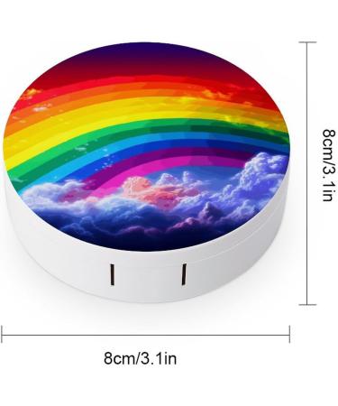 Buy Rainbow Print Contact Lens Case - Durable & Stylish | Perfect Travel Lens Care Box - Buy Online on GoSupps.com