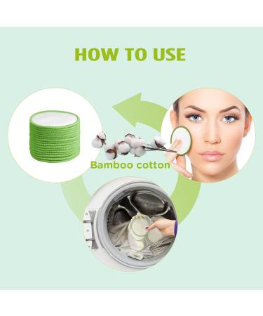 16Pcs Reusable Organic Cotton Makeup Remover Pads | Washable Face Wipes Cloth with Laundry Bag | Eco-Friendly Face Round Cotton | For Adults and Kids | Green - 16 Count - Buy Online on GoSupps.com