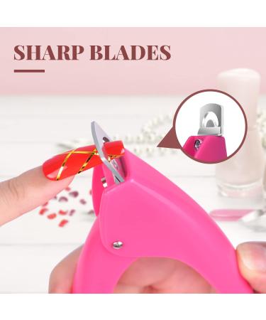 Acrylic Nail Clipper - MORGLES Fake Nails Cutter in Pink | Nail Tip Trimmer for Artificial Nail Art | Manicure Tools - Buy Online on GoSupps.com