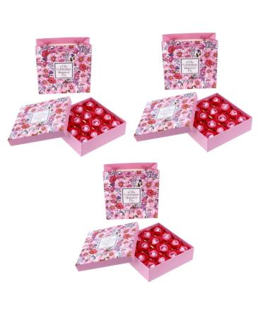 ABOOFAN 3 Boxes Rose Soap Christmas Floral Scented Rose Body Soap Floral Scented Bath Soap Scented Soaps Artificial Rose Petals Rose Body Box Wedding Mother