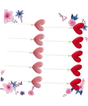Warmhm 10pcs Valentines Day Food Picks Engagement Cake Toppers Valentine Day Food Picks Christmas Cupcake Topper Proposal Cake Toppers Valentine Day Party Supplies Heart Love Fruit Baby - Buy Online on GoSupps.com