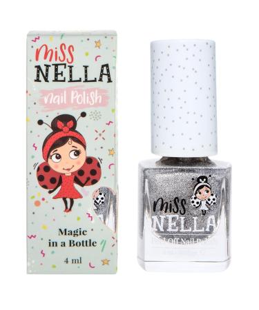 Miss Nella Shooting Star-pull-off nail polish especially for children silver glitter peel-off formula non-toxic water-based and odorless