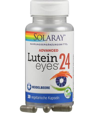 Solaray Lutein-Eyes Advanced 24mg | Vegan & Gluten-Free | 30 Capsules | Lab-Tested Dietary Supplements with Marigolds & Zeaxanthin for Eye Health - Buy Online on GoSupps.com