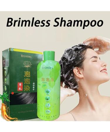 Brimless Shampoo Herbal Bubble Gray Hair Dye Shampoo 500ml Plant Bubble Hair Dye Shampoo Plant Bubble Hair Dye Shampoo (Brown-Black) - Buy Online on GoSupps.com