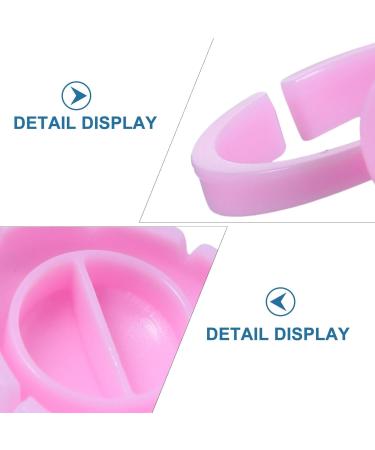 SOIMISS Lot De 100 Supports D'anneaux Ovales Roses Pour Pigments Et Extensions De Cils Outil Portable Professionnel Pour Maquillage Et Tatouage - Buy Online on GoSupps.com