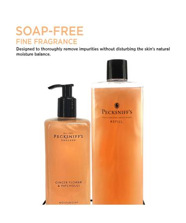 Pecksniff's Classic Moisturizing Hand Wash 500ml Set with 1L Refill | Ginger Flower & Patchouli - International Shipping Available - Buy Online on GoSupps.com