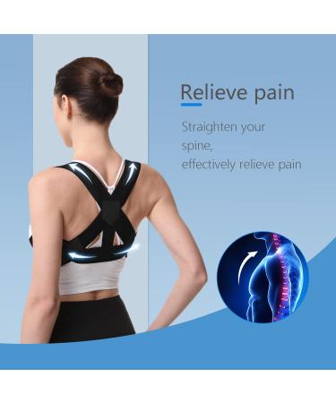 Focuswell Posture Corrector | Adjustable Back Brace for Women | Black S-M Size | Shoulder Neck Back Pain Relief Support - Buy Online on GoSupps.com