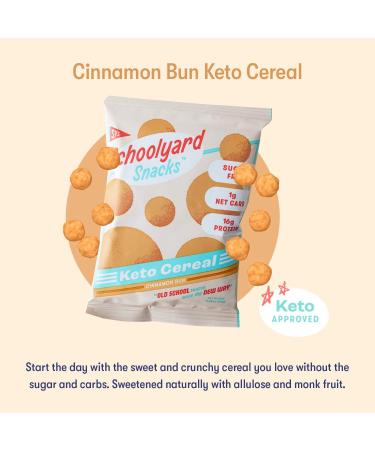 Low Carb Keto Cereal - Cinnamon Bun | High Protein, Gluten-Free Breakfast | 12 Pack â€“ 100 Calorie Snack - Buy Online on GoSupps.com