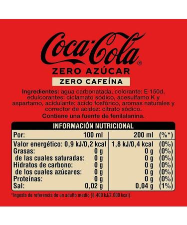 Buy 24x Coca-Cola Zero Sugar & Caffeine-Free Soft Drink - 330ml Cans (Pack of 24) | International Shipping Available - Buy Online on GoSupps.com