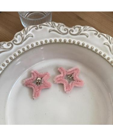 AJTUTUS Cute Star Shape Hairpins Hot Girls Plush Star Hair Clip Headdress Style Barrettes Cute Star Hair Clip for Woman - Buy Online on GoSupps.com
